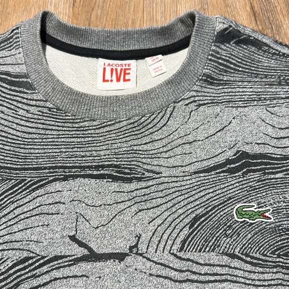 Lacoste LIVE! Pullover sweater grey & black M - Picture 2 of 5